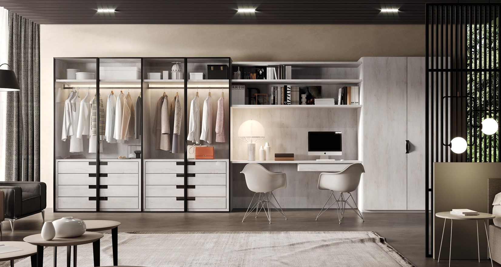 Tendencias de muebles y decoración 2026: ideas para tu hogar 4 Dormitorio con armarios espaciosos